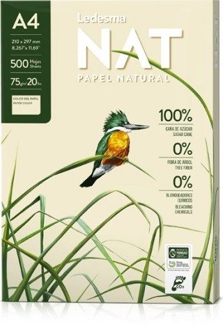 Producto - Resma A4 ecológica natural ledesma 75 gramos 500 hojas