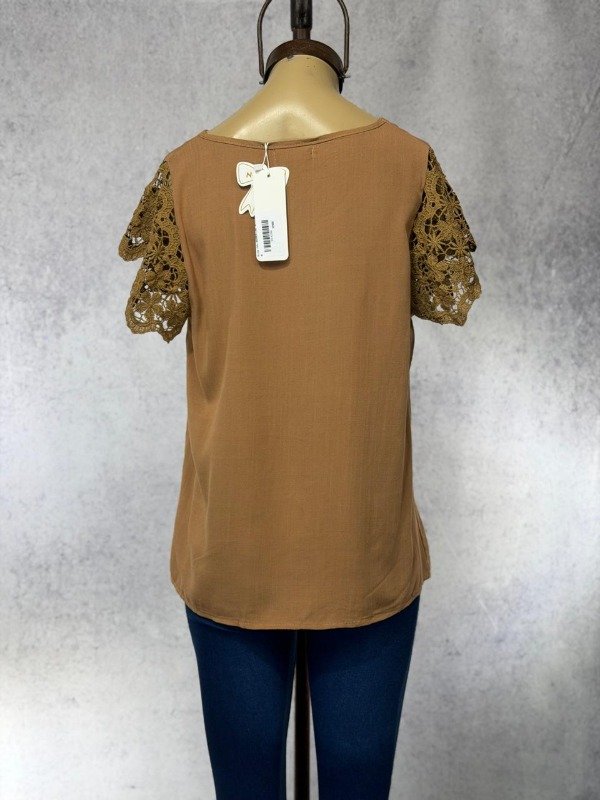 Producto - BLUSA TRIAL MARRON LINO IMPORTADA - 1