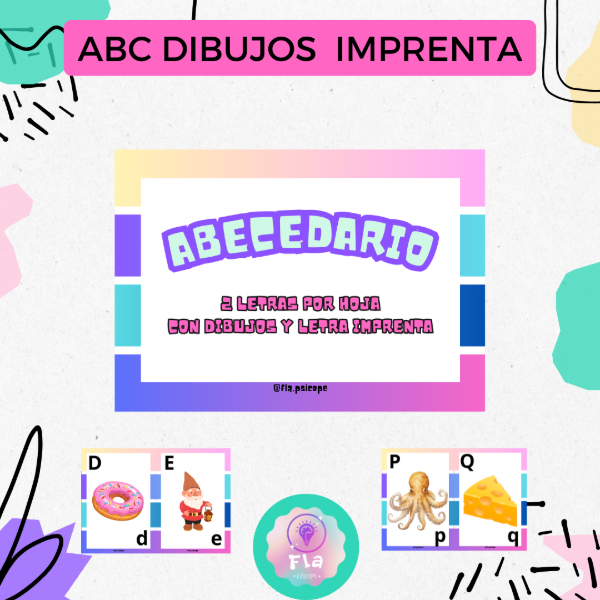 Producto - ABC con dibujos y letra imprenta