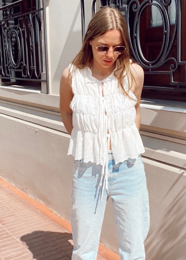Producto - TOP BRODERIE NIZA BLANCO