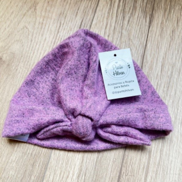Producto - Turbante lanilla rosa