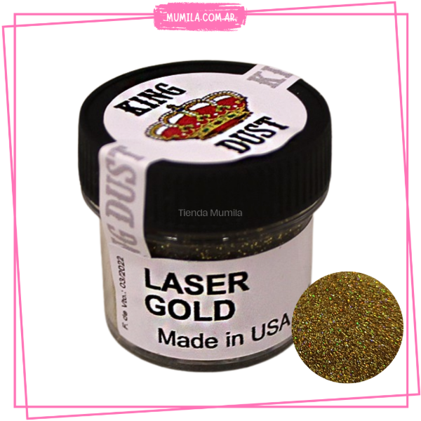 Producto - Glitter dorado King Dust 4gr gibre tortas