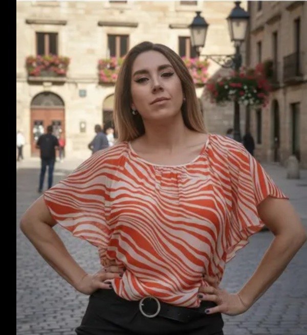 Blusa vestido de cebra naranja — imagen 2