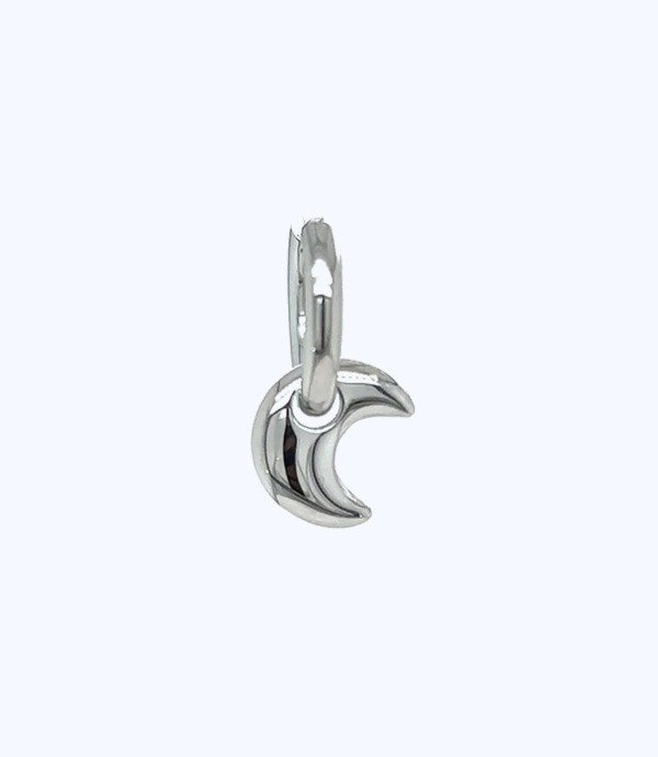 Producto - Aros argolla y dije luna clip P - 1