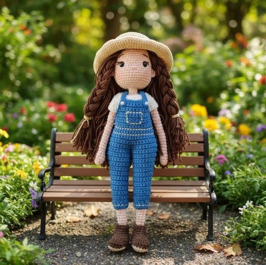 Producto - Muñeca amigurumi campesina tejida crochet