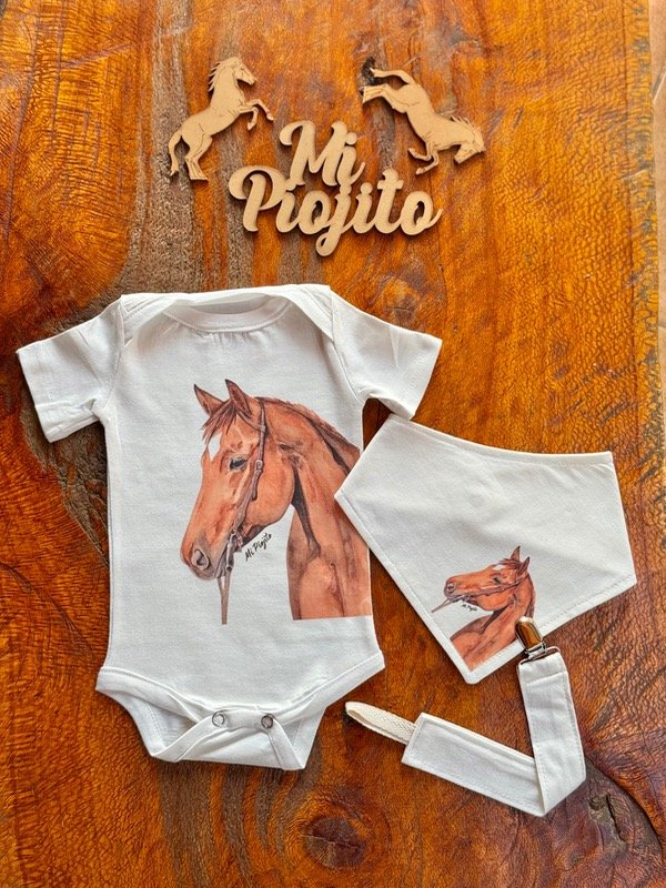 Producto - Set Tostado Body con Babero y Porta Chupete