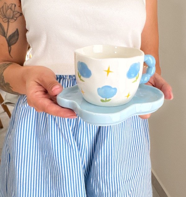 Producto - Taza con platito nube