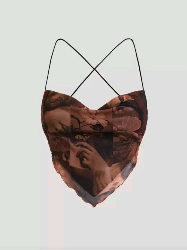 Producto - Top SHEIN MOD  Estilo bandana con estampado artístico