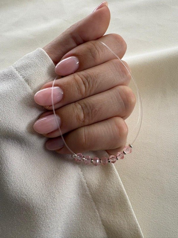 Producto - Collar camelia cristal rosa 40cm - Plata 925