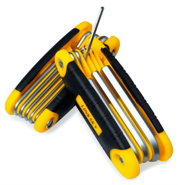 Producto - Juego Llaves Allen  8 Piezas Plegable de Bolsillo Kit Reparación Bicis T9-T40