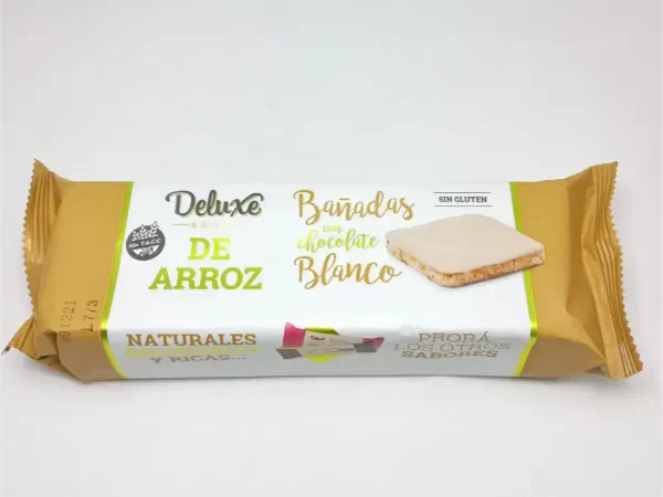 Producto - Galletas de arroz bañadas en chocolate blanco Deluxe