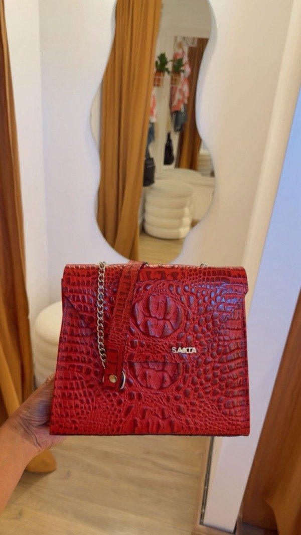 Producto - Cartera Vera crocodile rojo