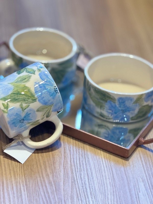 Producto - Taza de cerámica floreada