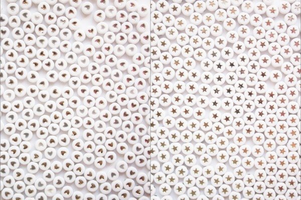 Producto - Promo Cuentas Corazones y Estrellas Plateadas