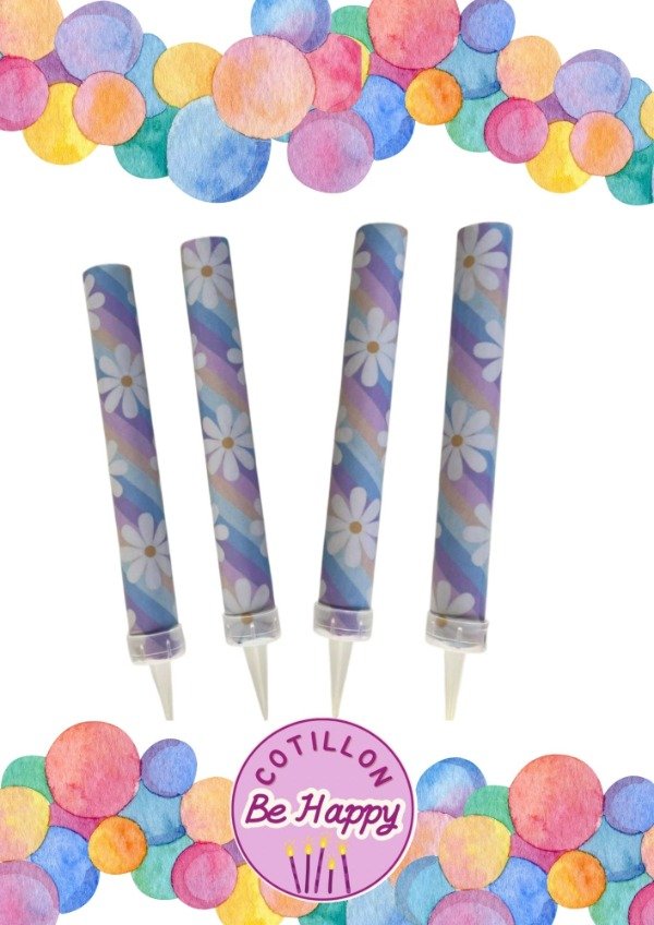 Producto - Bengalas Arco iris Pastel y Margaritas