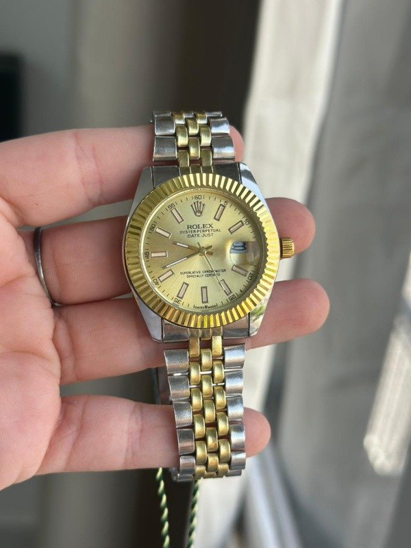 Producto - Reloj Generico Rolex Day Just Gold Combinado Unisex 42mm