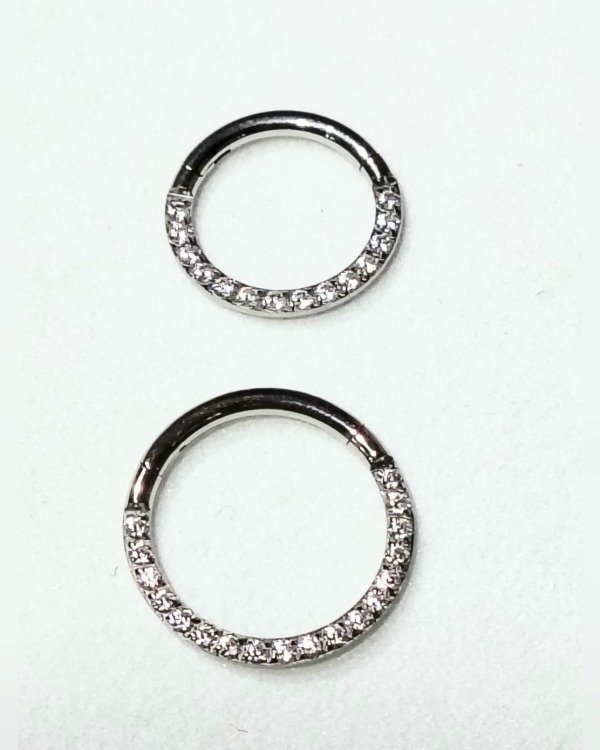 Producto - Clicker. Segment Bisagra Cristal Frontal Blanco. 8mm - 10mm