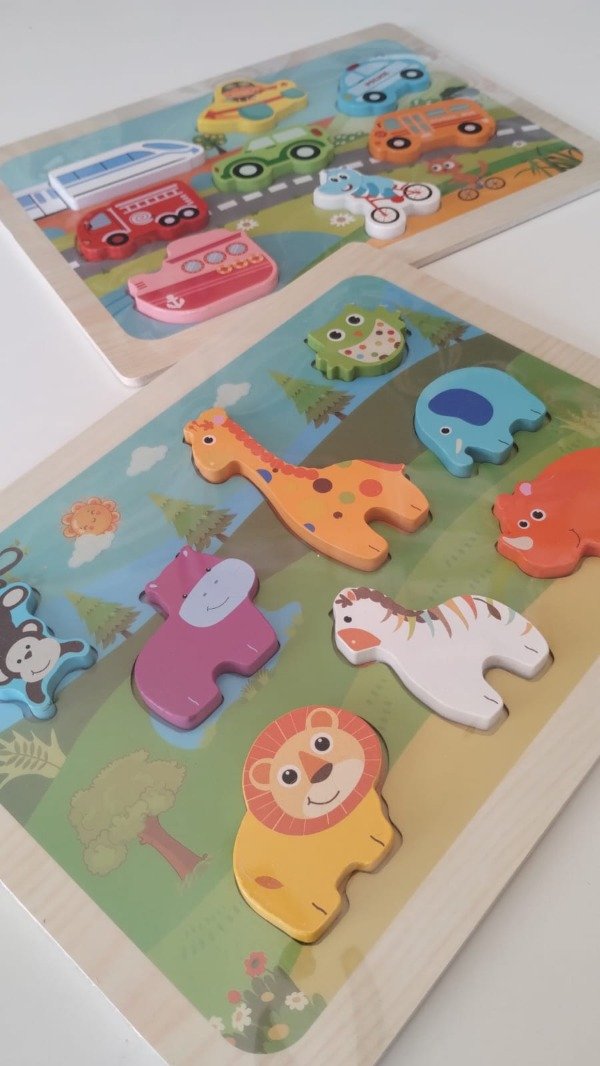 Producto - ENCASTRE ANIMALES DE LA SELVA / TRANSPORTES