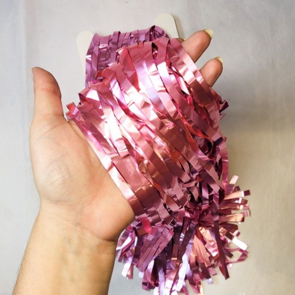 Producto - Cortina lluvia mate color rosa