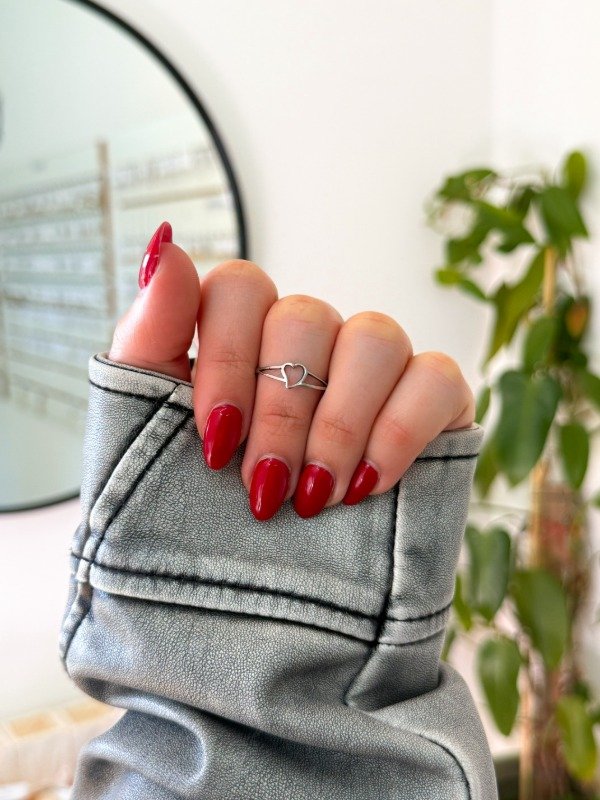 Producto - Anillo acero quirúrgico corazón chiquito calado