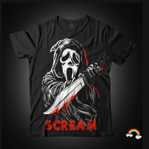 Producto - REMERA DE ADULTOS MANGA CORTA SCREAM GHOSTFACE T.XXL