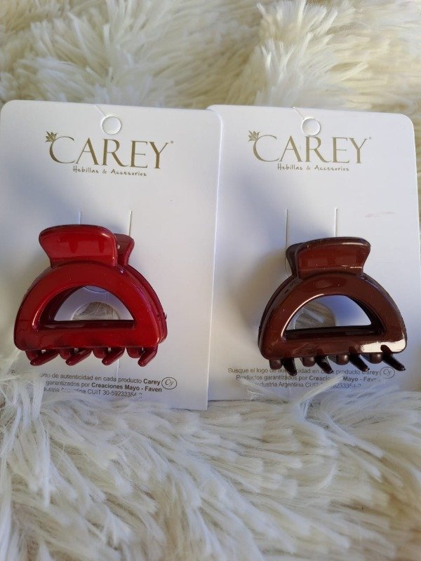 Producto - 6073OI CAREY Broche Bombe Calado chico (el par) Bordo/Chocolate