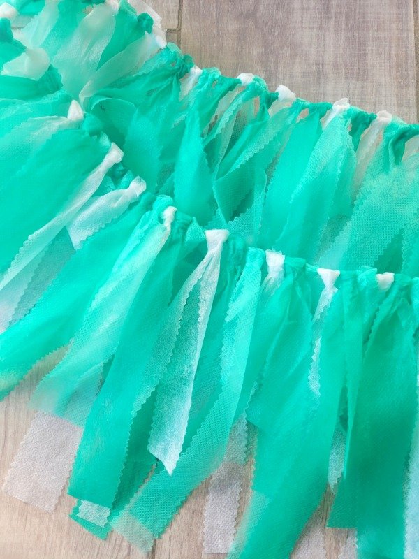 Producto - Guirnaldas De Tiras De Friselina Verde, Verde aqua y blanco x1,5mts