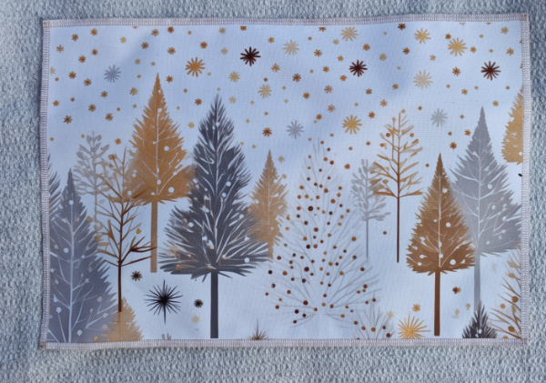 Producto - Individuales navidad pino plateado