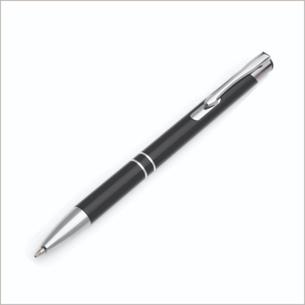 Producto - Bolígrafo cuerpo metálico de color BM . Tinta Negra. VG - 0