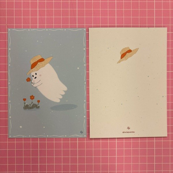 Producto - Postal Pequeños Fantasmas - Recolector