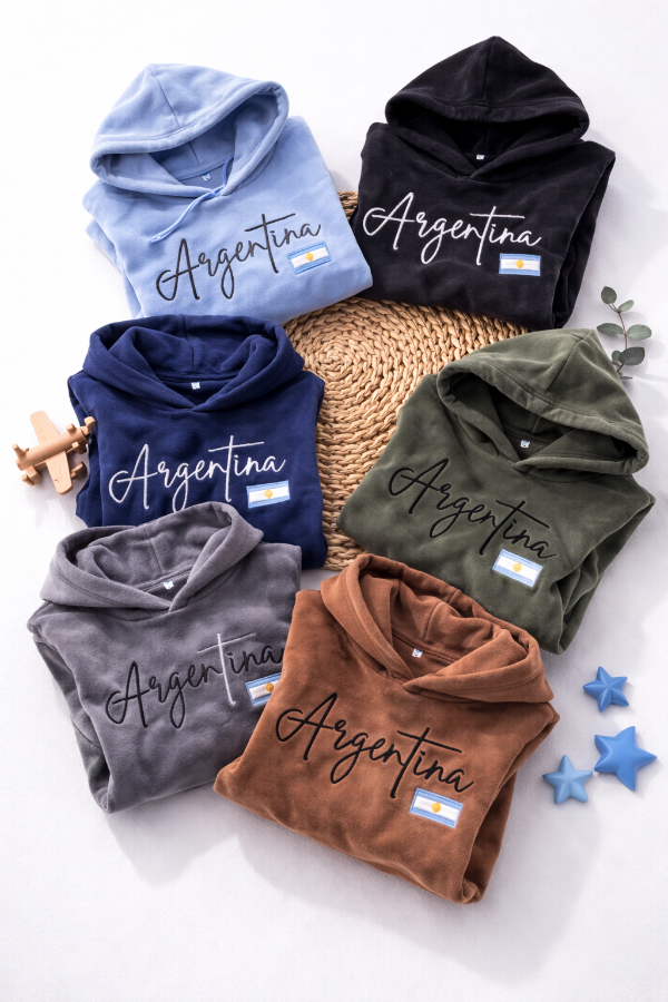 Producto - CURVA BUZO PLUSH ARGENTINA UNISEX