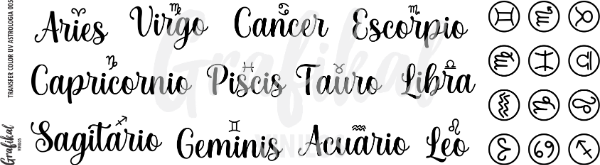 Producto - Transfer Color UV Astrología 005