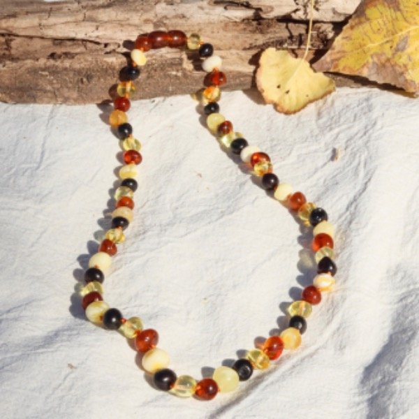 Producto - COLLAR ÁMBAR MULTICOLOR 32cm