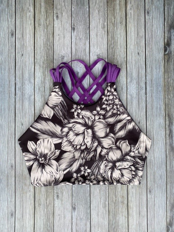 Top casiopea reversible colección flor ceniza — imagen 4