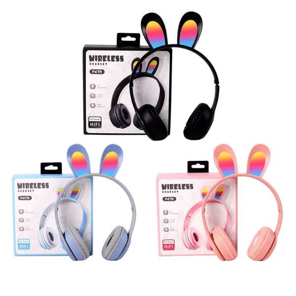 Producto - Auriculares inalámbricos vincha oreja de conejito - 0