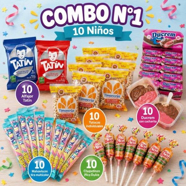Producto - Combo golosinas 10 niños c/tatin