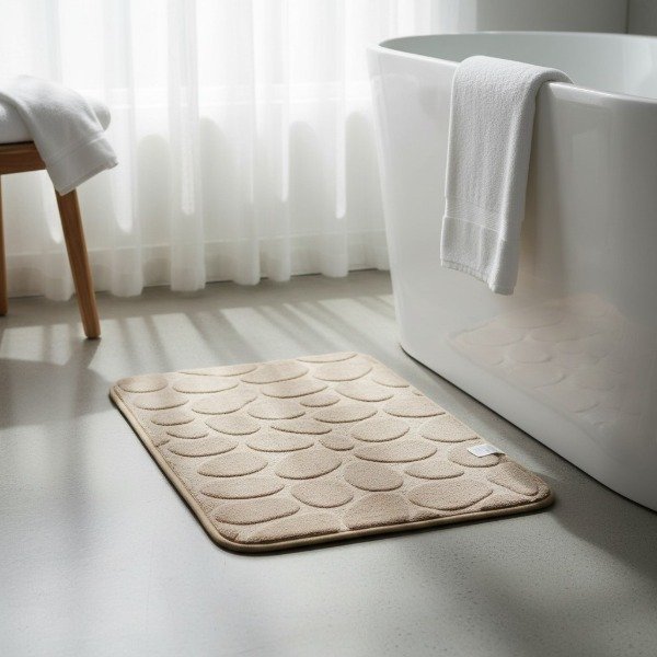 Producto - ALFOMBRA DE BAÑO MEMORY FOAM MUY SUAVE CON ANTIDESLIZANTE CAMPOMAYO 38X58