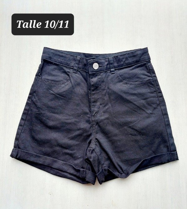 Short gabardina HyM talle 10/11 negro