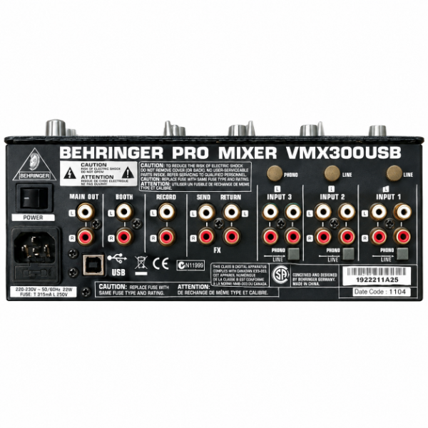 Producto - CONSOLA MEZCLADORA BEHRINGER VMX300USB - 2