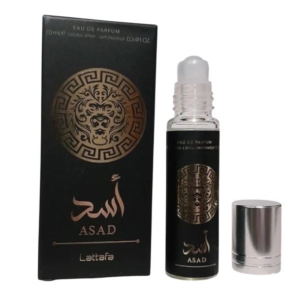 Producto - Perfume de cartera a bolilla Lattafa Asad negro