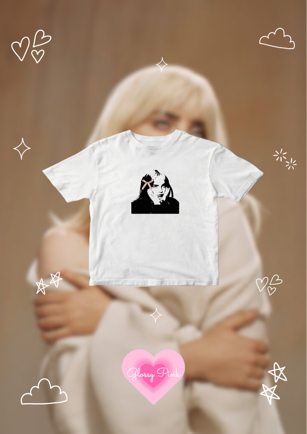 Baby tee billie coquette con moño de raso cosido