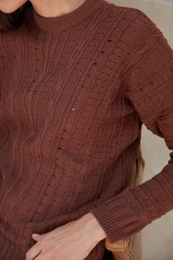 Producto - Sweater Calado chocolate - 2