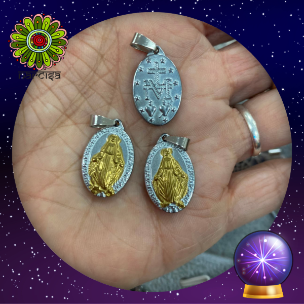 Producto - Collar Virgen María con dorado