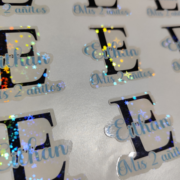 Producto - Stickers/tarjetas holográficos. (Plancha A4) - 3