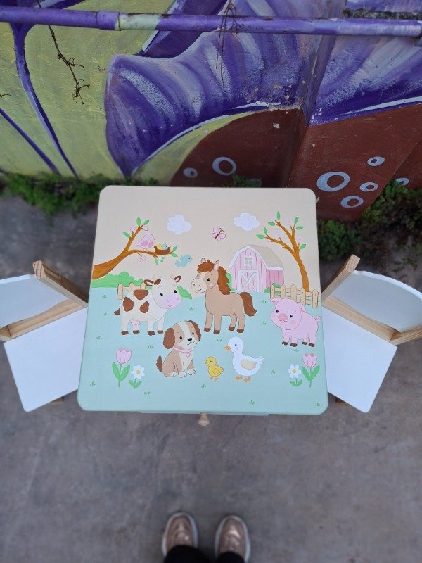 Producto - Mesa tapa fija + 2 sillitas CON FONDO - 4