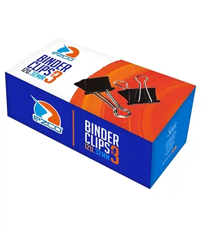 Producto - Broches cliups binder negro Ezco 32 mm x docena