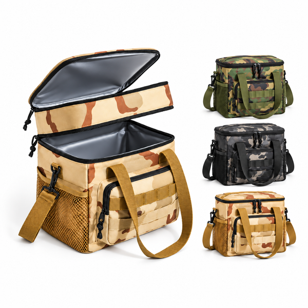 Producto - LUNCHERA C/ DIVISIONES - MILITAR 29x30x21 cm