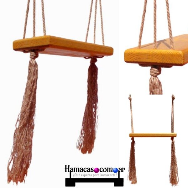 Producto - Hamaca madera doble espesor 6 sogas largas de yute edición limitada ENVÍO GRATIS