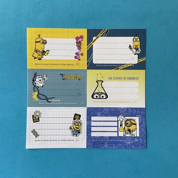 Producto - Etiquetas Autoadhesivas Escolares 12u (Minions)