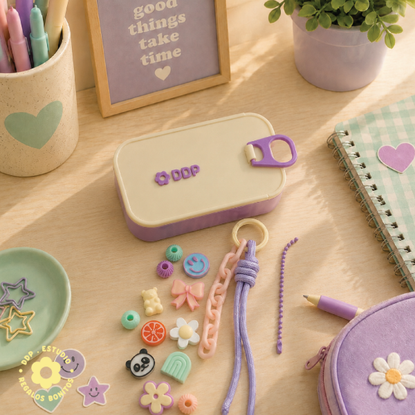 Producto - Kit Llavero DIY / Lila y amarillo